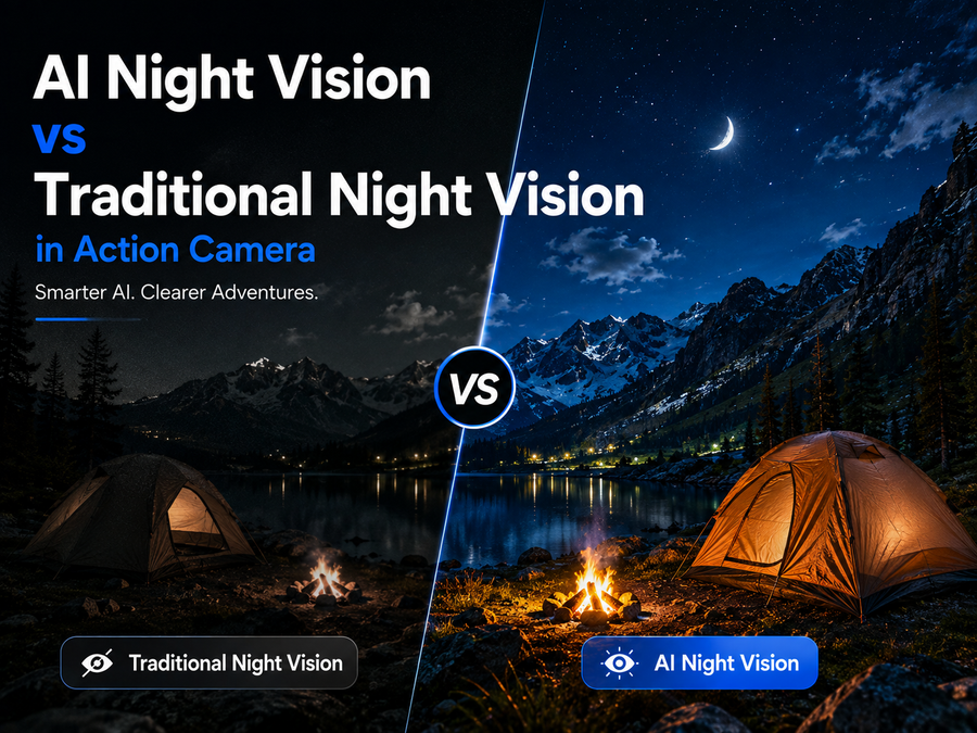 AI Night Vision vs Traditional Night Vision, What is the difference for Action Cameras