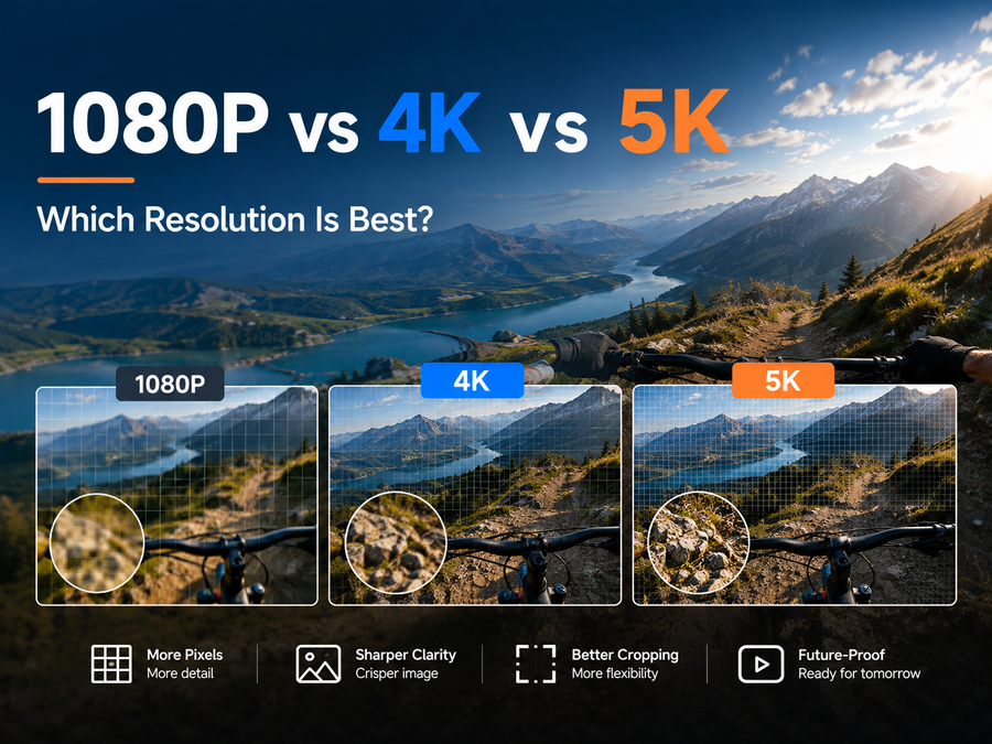 1080P vs 4K vs 5K: Which Action Camera Resolution Is Best? (2026 Guide)
