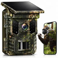 XTU SV-TCQSW Solar WiFi Trail Camera with Bluetooth, 64MP 4K Wildlife Game Camera, 0.2s Motion Activated Trigger, Low-Glow IR Night Vision