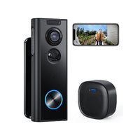 XTU J10 Wireless Video Doorbell Camera with Chime | 2K Smart Battery Doorbell, Alexa Compatible
