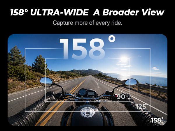 158° Ultra-Wide View