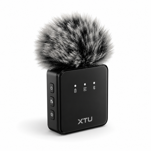 XTU Mic 1 Bluetooth Wireless Microphone for Action Cameras | Clip-On Mic for S7 Pro & S7 Pro Max
