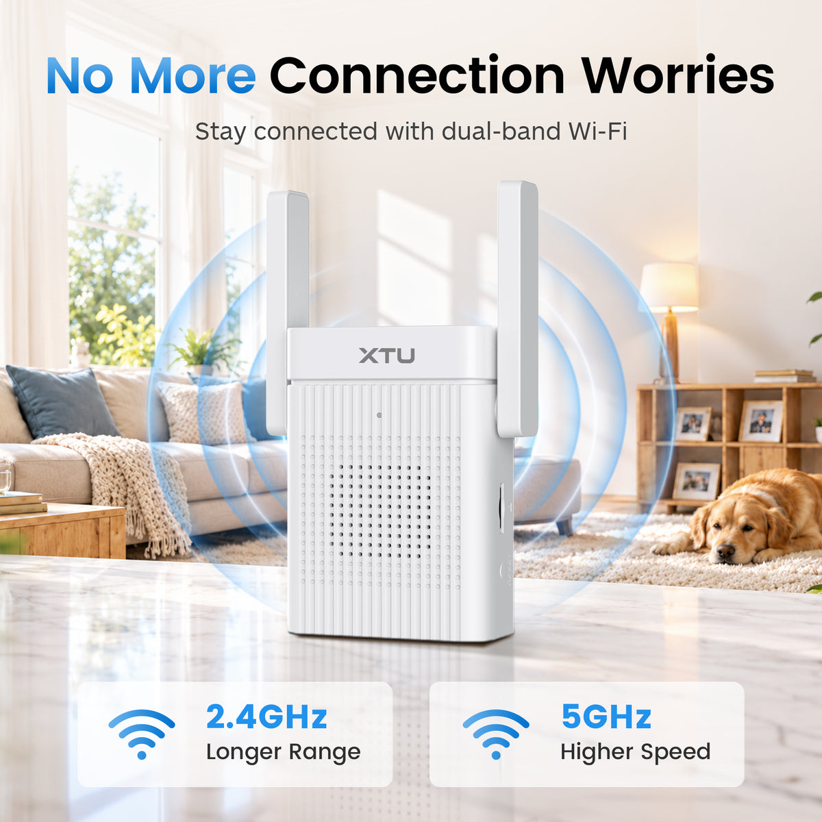 XTU J11 3K 5MP Doorbell Camera Wireless, No Monthly Fee, Smart Chime Base