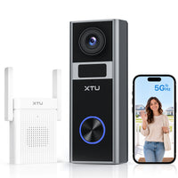 XTU J11 3K 5MP Doorbell Camera Wireless, No Monthly Fee, Smart Chime Base