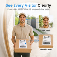 XTU J11 3K 5MP Doorbell Camera Wireless, No Monthly Fee, Smart Chime Base