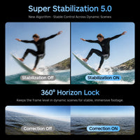 XTU S7 Pro 4K Action Camera | 50FPS, AI ISP, Super 5.0 Stabilization, Wi-Fi 6 & 360° Horizon Lock