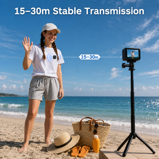 XTU Mic 1 Bluetooth Wireless Microphone for Action Cameras | Clip-On Mic for S7 Pro & S7 Pro Max
