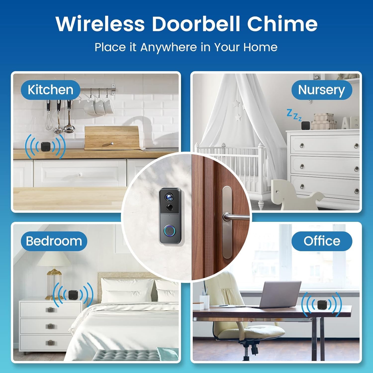 XTU Wireless Doorbell Chime for J7, J9, J9 Plus & J10 Video Doorbells
