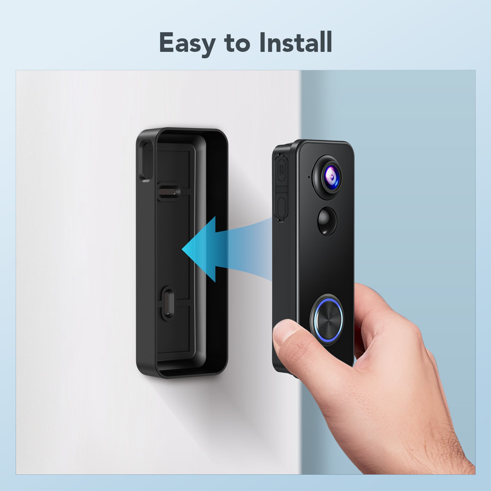 XTU J9 Plus 2K Wireless Video Doorbell Camera | Battery-Powered Smart Doorbell with Two-Way Audio & 180° Head-to-Toe View