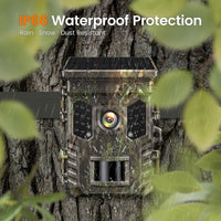 XTU SV-TCQSW Solar WiFi Trail Camera with Bluetooth, 64MP 4K Wildlife Game Camera, 0.2s Motion Activated Trigger, Low-Glow IR Night Vision