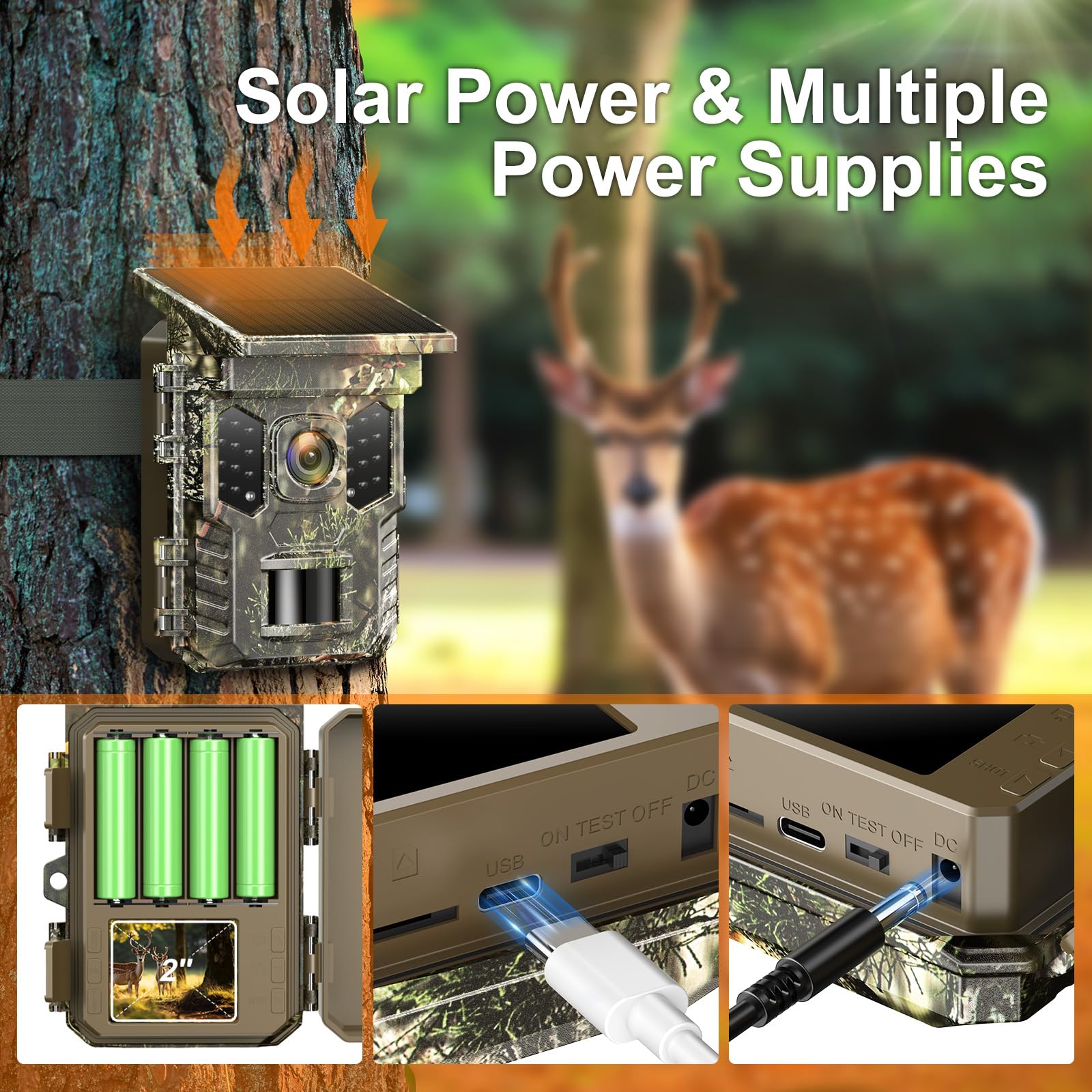 XTU SV-TCQSW 4K 64MP Waterproof IP66 Solar WiFi Bluetooth Trail